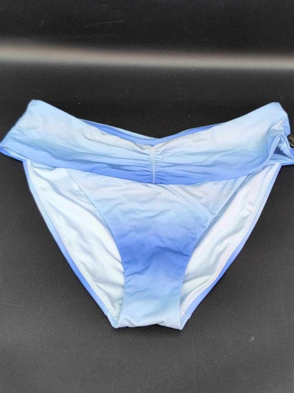 Victoria's Secret Cinched High Waist Bikini Swim Bottom Large Blue Ombre NWT